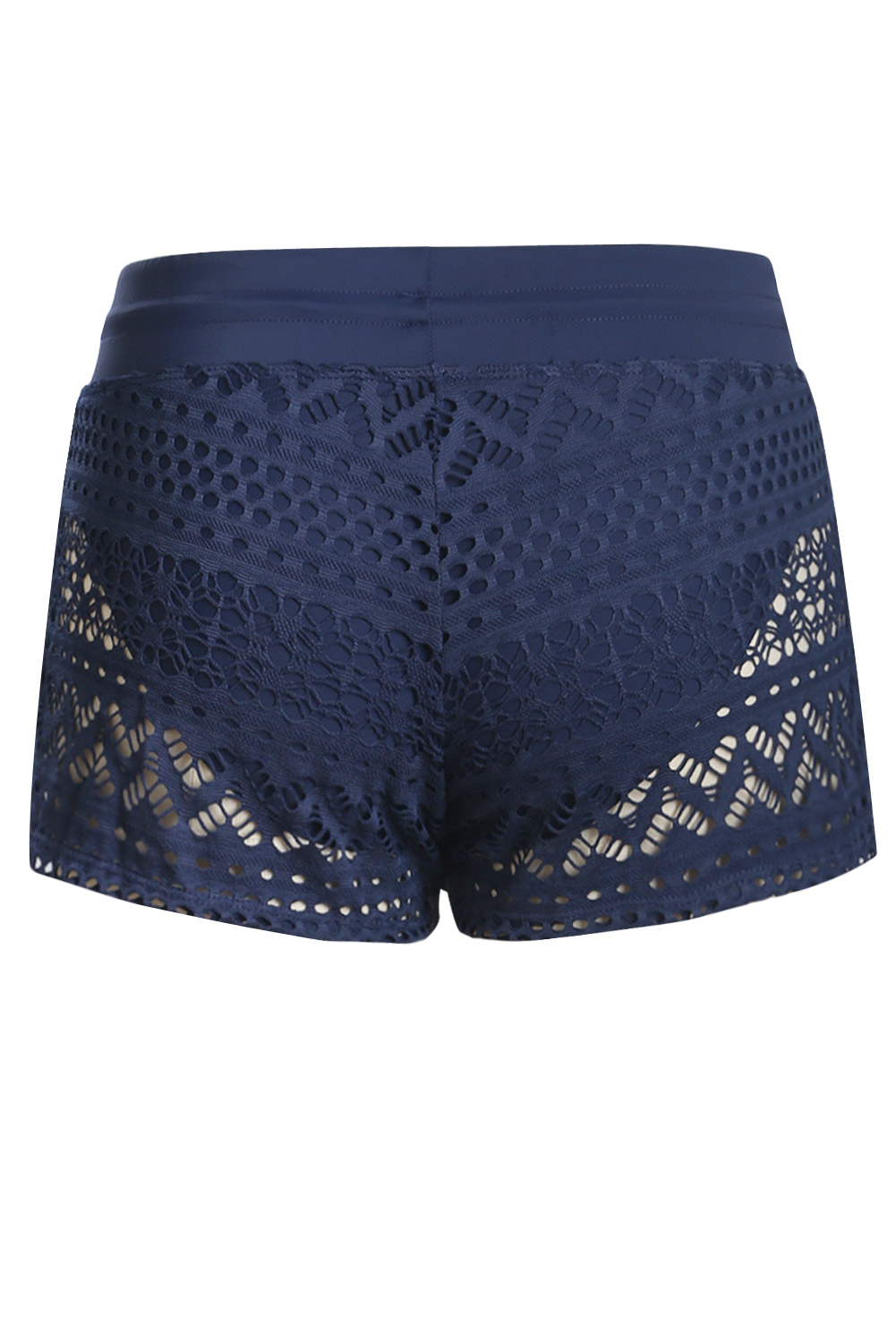 Brinn Women's Lace Shorts Hollow Out Overlay Swim Bottom Blue - Amber ...