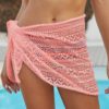 Amal Crochet Sarong Wrap Skirt Summer Beach Cover Up White