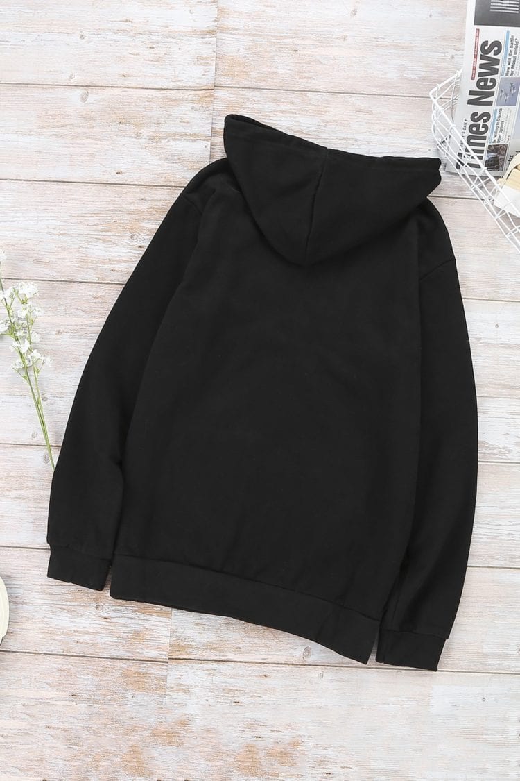 Elsa Women Zip-up Hoodie Jacket Black