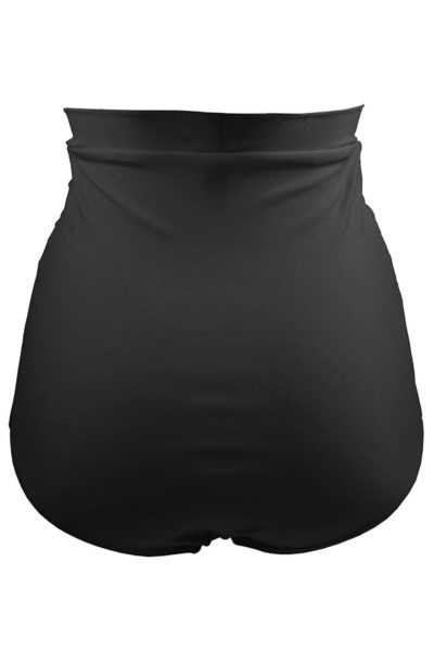 Phoebe Women Retro High Waisted Swim Short Black