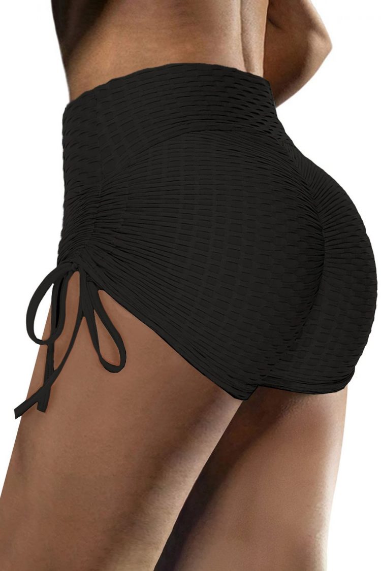 Angel Women Butt Lifting High Waist Swim Short Black