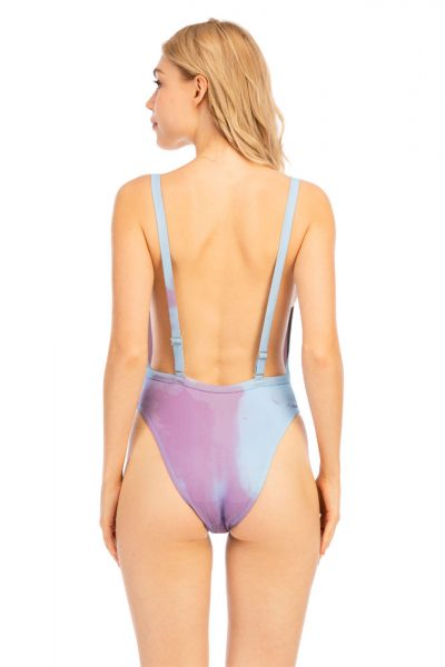 Anne Womens Color-Changing One-Piece Backless Swimsuit